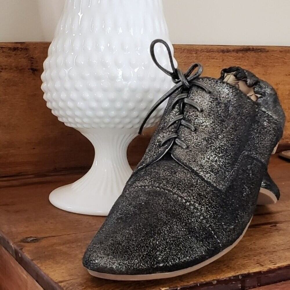 NEW * Anthropologie Women's Bird of Flight Oxford Lace-up Black Shoes Size 9.5